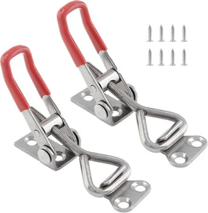 2Pcs Adjustable Toggle Latch Clamp 4001 Style, 304 Stainless Steel Silver  - Picture 1 of 7