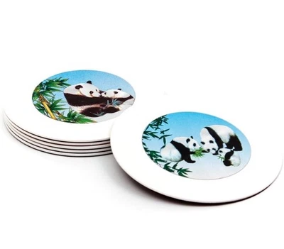 传统艺术熊猫放置垫 6 件套 — 第 1/4 张图片
