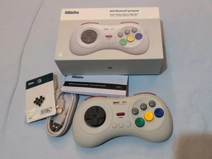 8Bitdo M30 Bluetooth Controller for Sega Genesis Mini, Nintendo Switch - White - Picture 1 of 5