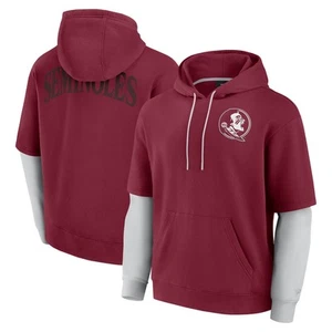 Men's Fanatics Garnet Florida State Seminoles Sleek Pullover Hoodie - Picture 1 of 3