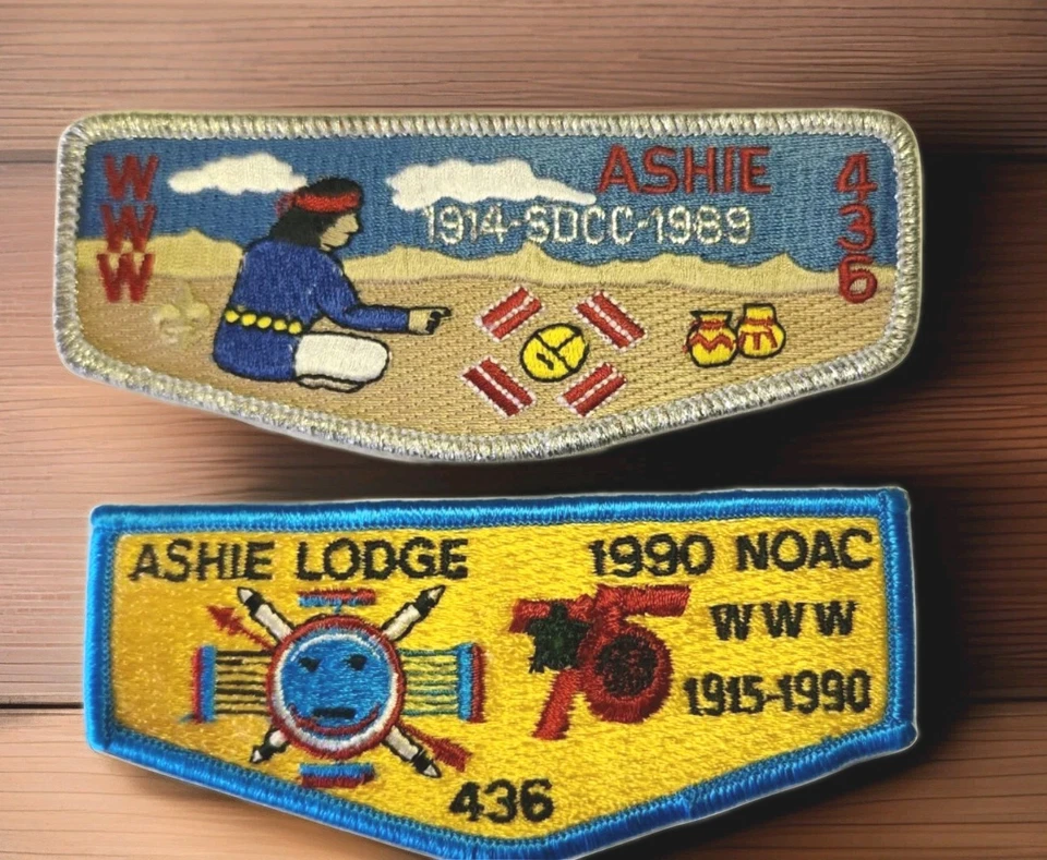  vintage  Flaps Of Lodge# 436 ASHI... Excellent Condition ! Order Of The Arrow - Image 1 of 1