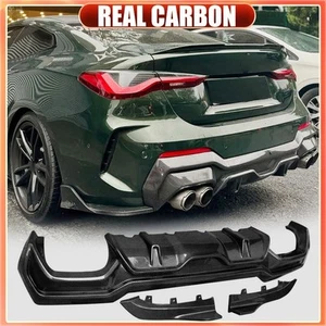 DIFUSOR PARACHOQUES TRASERO CARBONO REAL BMW SERIE 4 G22 G23 20-25 + EXTENSIÓN LATERAL - Imagen 1 de 12