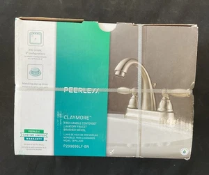 Peerless Claymore Bathroom Faucet Centerset Brushed Nickel P299696LF-BN P11 - Picture 1 of 6