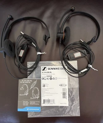 Lote de 2 - Sennheiser Consumer Audio SC 30 USB ML USB Auriculares Foto 1 de 2