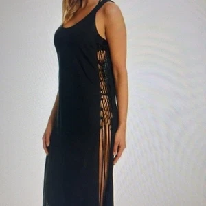 Rotes Carter Damen bodenlanges Kleid, Überwurf, Schnürseiten, Größe S - Bild 1 von 5