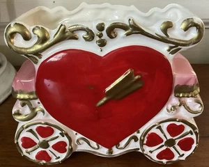 Vintage Rubens Valentines Pflanzgefäß Kutsche Vase Japan mit Original Aufkleber  - Bild 1 von 6