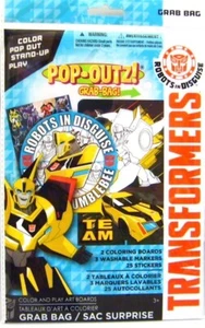 New POP-OUTZ Grab Bag Transformers color & play activity boards NEW - Picture 1 of 2