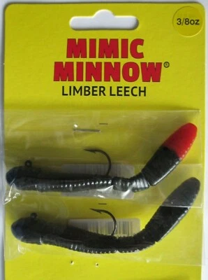 2 - Northland Tackle LIMBER SANGUIJUELA - 3/8 oz. - Negro y negro rojo Foto 1 de 2