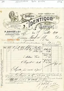 Dépt 94 & 66 - Charenton le Pont & Banyuls - Belle Entête d'une Distillerie 1911 - Bild 1 von 1