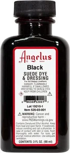 Angelus Suede Leather Dye & Dressing 3 Oz Black - Picture 1 of 4