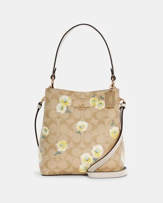 Bolso Coach Town Bucket nuevo con etiquetas en lona exclusiva con estampado de margaritas C3411 Foto 1 de 4