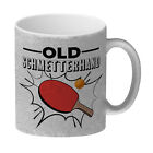 Old Schmetterhand Tischtennis Wortspiel Glitzer-Kaffeebecher