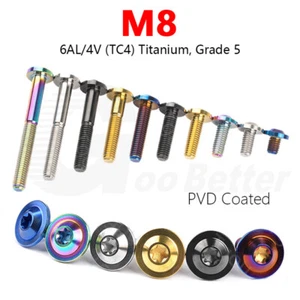 Titanium Bolt M8 Torx T40 Screws for Bicycle Motorcycle Car, Saucer Head 10-70mm - Picture 1 of 8