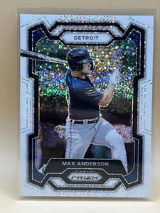 2024 Panini Prizm Baseball Max Anderson #98 White Sparkle SSP Detroit Lions - Picture 1 of 2