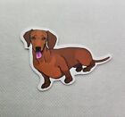 New Cute Cartoon Dachshund Sausage Dog Cut Out Matte Sticker