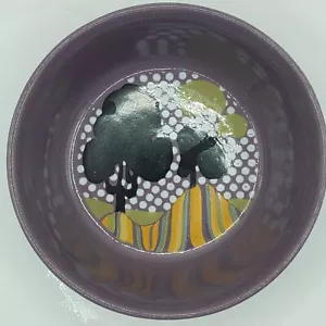 Denby Trees Design Bowl 15cm Rare 1971 Diana Woodcock-Beckering Purple - Picture 1 of 7
