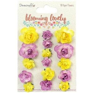 FLORING ENCANTADOR maíz y lavanda - 16 rosas de papel 15-35 mm PALOMECRAFT Prima 2017 - Imagen 1 de 3