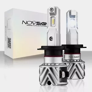 NOVSIGHT N35 H7 CANBUS LED Headlight Bulbs Kit 50W 6500K Xenon White 10000LM UK - Picture 1 of 8