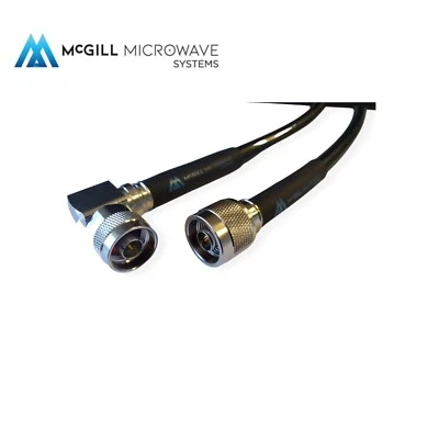 N Male Right angle to N male Cable Coax RG213 Tinned Copper Shield - LOWEST LOSS - Image 1 of 4