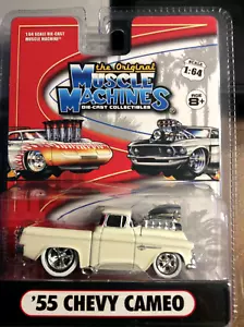 THE ORIGINAL MUSCLE MACHINES 1955 CHEVY CAMEO PICKUP TRUCK 1/64 55 CHEVROLET - Picture 1 of 3