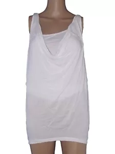 Bershka Maglia Da Donna M Medium S Small Bianco Mini Abito Canotta Senza Maniche - Bild 1 von 7