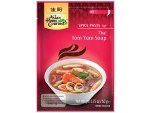 ASIAN HOME GOURMET Würzpaste für thailändische Tom Yum Suppe 50g | HOT