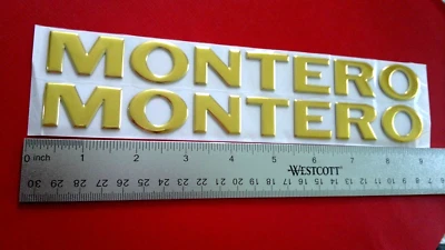 New 1992-1993-94-95-1996-1997 For Mitsubishi Montero-Montero Fender Emblem-Gold - Image 1 of 3