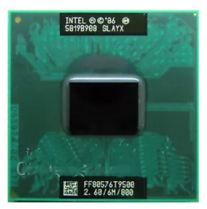 Intel Core 2 Duo T9500 CPU Processor 2.6Ghz SLAYX 6M 800MHz Socket P Mobile - Picture 1 of 4