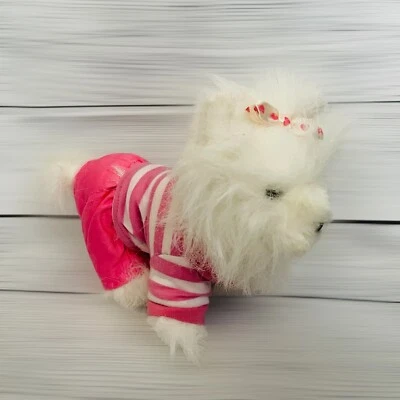 Ganz Webkinz Lil Kinz YORKIE 7" Plush DOG White Stuffed Animal Outfit No Code - Image 1 of 4