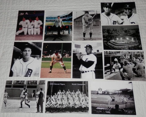 Detroit Tigers Greats Postcard Set of 12 Kaline Trammell Harwell Cobb Horton etc Cover