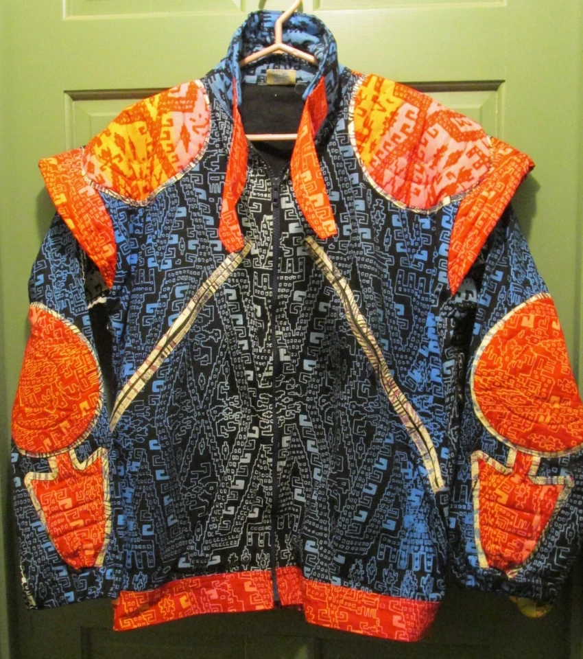 Jaqueta punk grunge vintage anos 80 Space Islands Light Industries conversível zíper completo - Imagem 1 de 4