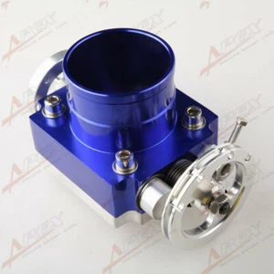 Universal New 65mm Intake Throttle Body CNC Machined T6 Aluminum Blue - Picture 1 of 4