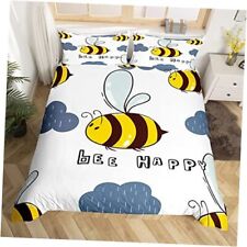  Honey Bee Bedding Set Bee Happy Bumblebee Comforter Cover Bedroom Twin Multi 6