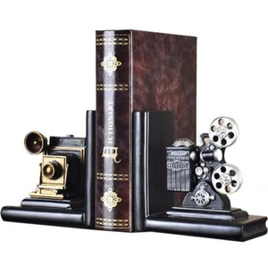 Shelf Book Ends Camera Movie Projector Bookends Heavy Vintage Storage Hipster - Picture 1 of 7