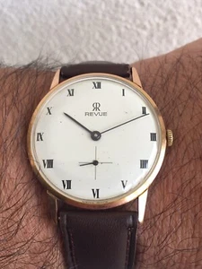 Vintage Revue 17 Jewels Cal.77.1 Watch Orologio Montre Uhren - Picture 1 of 10