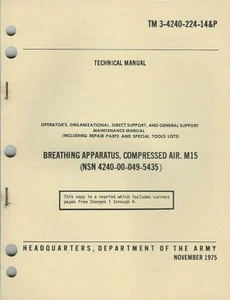Historical book for Compressed Air Breathing Apparatus, M15, Opr/Maint/Parts - Imagen 1 de 1