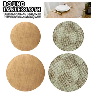 Farmhouse Round Fitted Tablecloth with Elastic Edge for Kitchen Picnic Party ◈☈ - Picture 1 of 18