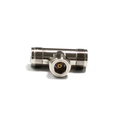N type female to 2x female jack RF coax adapter connector 3 way T type splitter  - Image 1 of 4