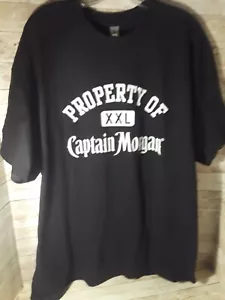 Camiseta negra para hombre propiedad del capitán Morgan X grande/XLG Gildan - Imagen 1 de 7