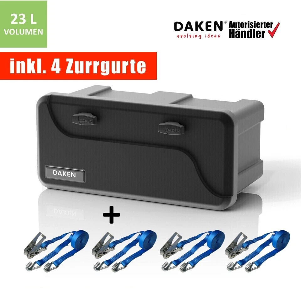 Deichselbox Daken Blackit 2 550x250x295mm Werkzeugkasten Anhänger Staukiste Box - Bild 1 von 4