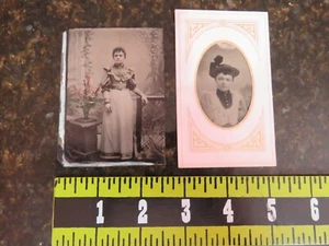Beautiful Young Woman High Society clothing rosie cheeks Vintage Tin type Photo2 - Picture 1 of 5