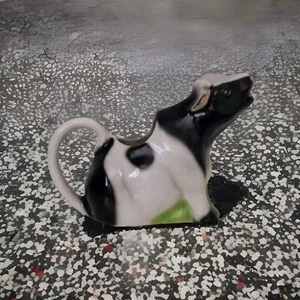 Vintage Rare Cow Creamer Hand Painted By Tony Wood. Ceramic, Black and White - Picture 1 of 4