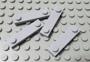 LEGO New Lot of 4 Light Bluish Gray 1x4 Tiles with Edge Studs - Picture 1 of 1