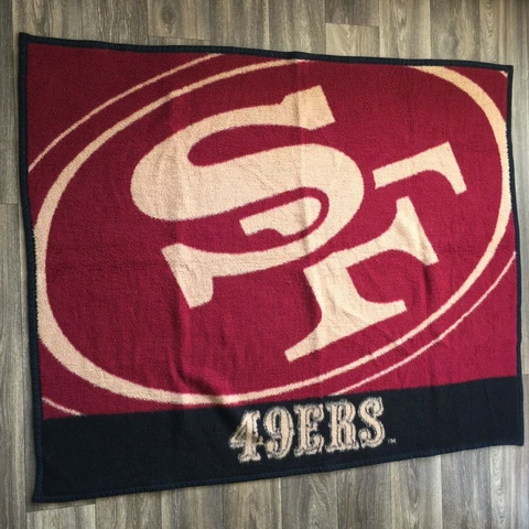 San Francisco 49ers Lap Blanket Throw Biederlack USA 46 x 57 Football Cover