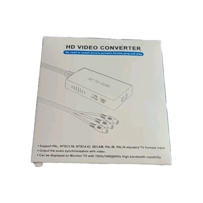 RCA AV to HDMI HD Converter Composite CVBS Audio Video Adapter For Wii - Image 1 of 4