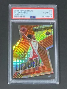 2021 REVOLUTION JALEN GREEN ROOKIE LIFTOFF! DIE-CUT ROCKETS #9 RC - PSA 10 🔥 - Picture 1 of 7