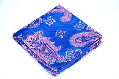 Cuadrado de Bolsillo Lord R Colton Masterworks - Royal Paisley Azul Seda - $75 Nuevo Foto 1 de 3