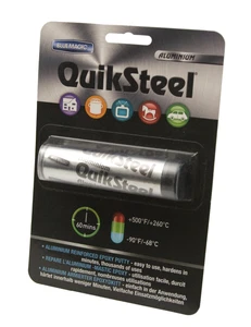 QuickSteel 16402 Aluminium Reinforced Epoxy Putty 2 Oz Quiksteel - Picture 1 of 9
