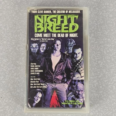 Nightbreed VHS 1990 Media Home Entertainment Vintage Horror Clive Barker - Image 1 of 4