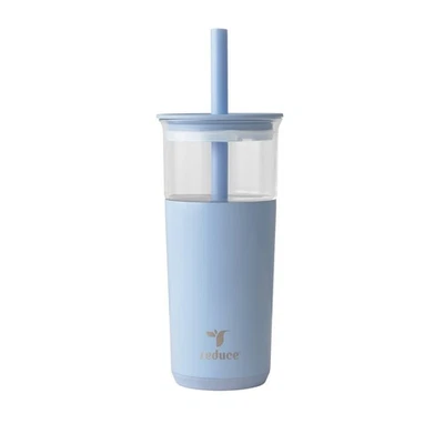 Aspen 20 oz Vacuum Insulated Glass Tumbler with Lid & Extra Wide Straw - Image 1 of 4